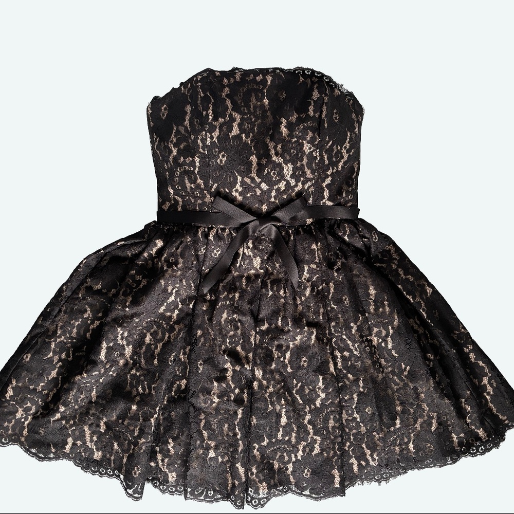 EUC Neiman Marcus Strapless Robert Rodriquez Lace Party Dress Size 4